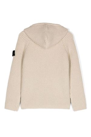 cardigan in lana beige STONE ISLAND KIDS | 8116507Z5V0091